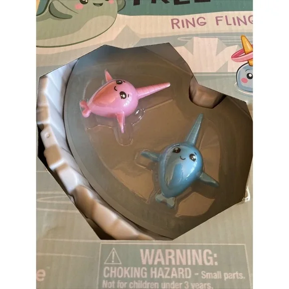 Mixlore Narwhal Free For All Game Blue Pink Ring Flinging Action Game - Picture 2 of 8